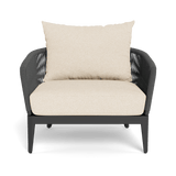 Hamilton Lounge Chair | Aluminum Asteroid, Riviera Sand, Rope Dark Grey