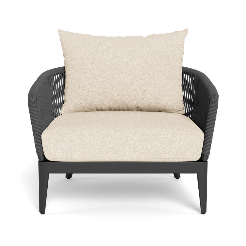 Hamilton Lounge Chair | Aluminum Asteroid, Riviera Sand, Rope Dark Grey