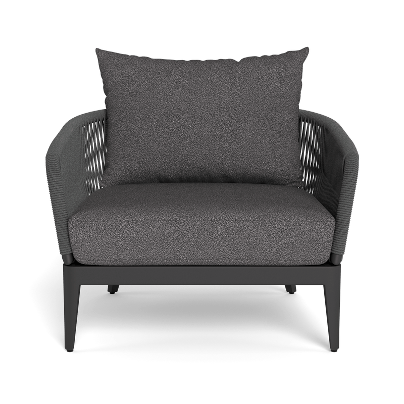 Hamilton Lounge Chair | Aluminum Asteroid, Riviera Slate, Rope Dark Grey
