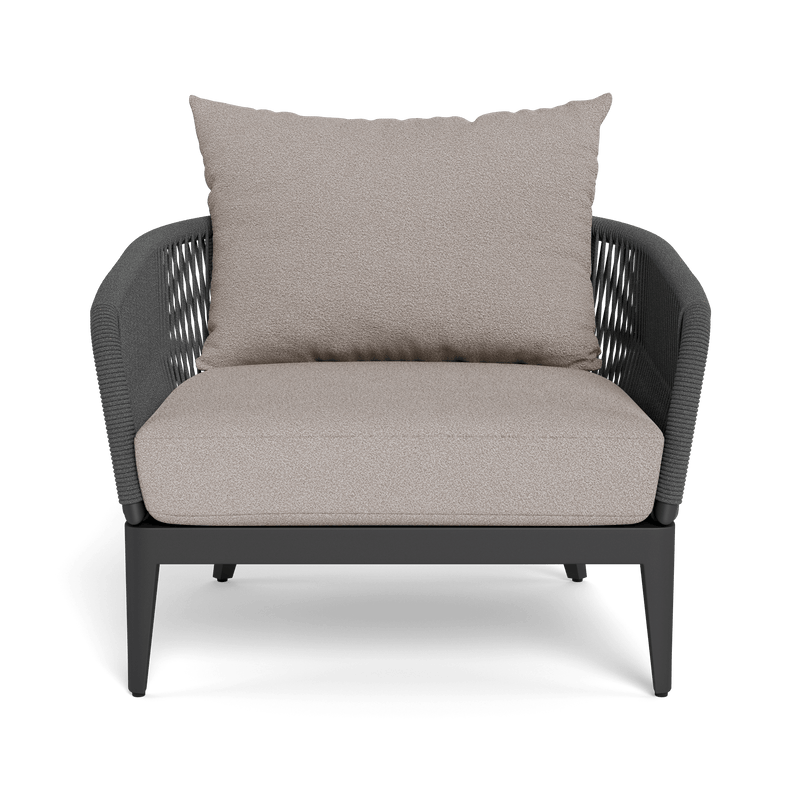 Hamilton Lounge Chair | Aluminum Asteroid, Riviera Stone, Rope Dark Grey