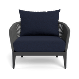 Hamilton Lounge Chair | Aluminum Asteroid, Siesta Indigo, Rope Dark Grey