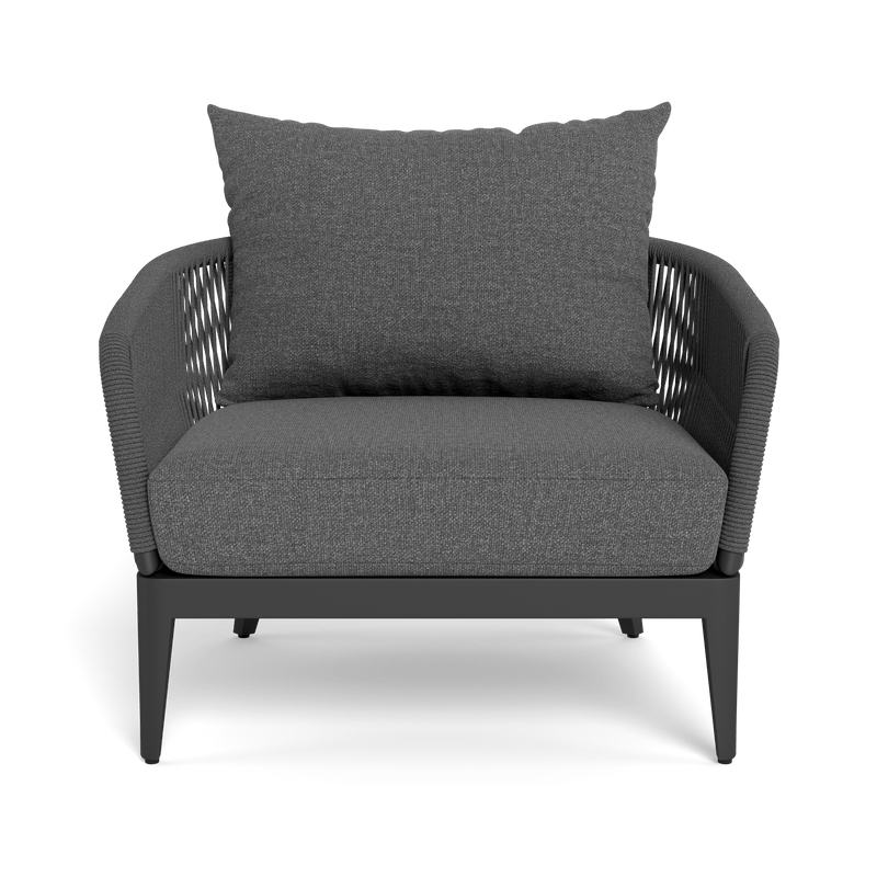 Hamilton Lounge Chair | Aluminum Asteroid, Siesta Slate, Rope Dark Grey