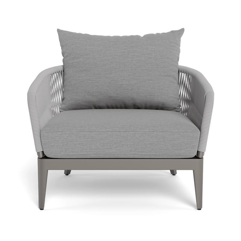 Hamilton Lounge Chair | Aluminum Taupe, Lisos Piedra, Rope Light Grey