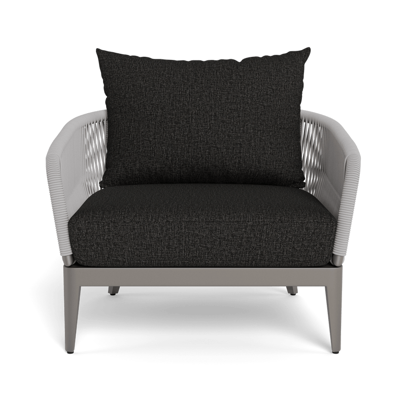 Hamilton Lounge Chair | Aluminum Taupe, Copacabana Midnight, Rope Light Grey