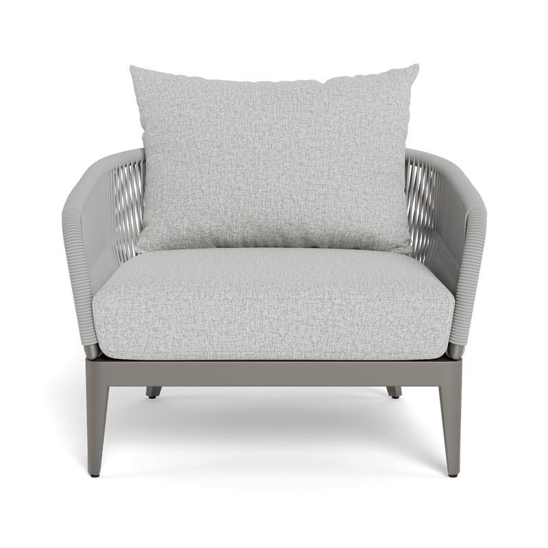 Hamilton Lounge Chair | Aluminum Taupe, Copacabana Sand, Rope Light Grey