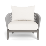 Hamilton Lounge Chair | Aluminum Taupe, Panama Blanco, Rope Light Grey