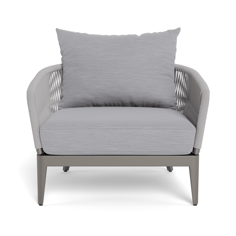Hamilton Lounge Chair | Aluminum Taupe, Panama Cloud, Rope Light Grey