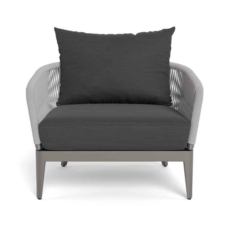 Hamilton Lounge Chair | Aluminum Taupe, Panama Grafito, Rope Light Grey
