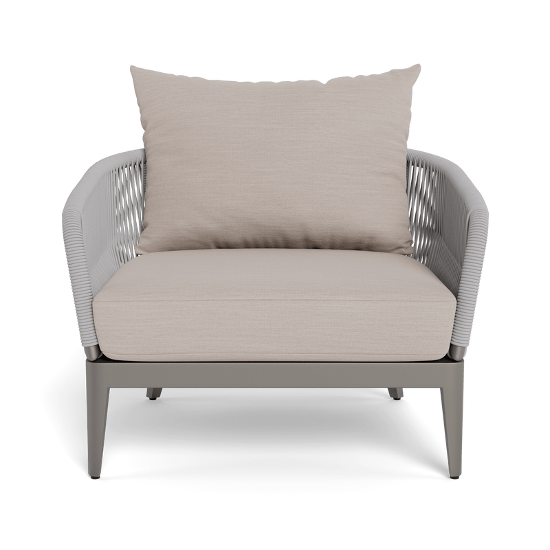 Hamilton Lounge Chair | Aluminum Taupe, Panama Marble, Rope Light Grey