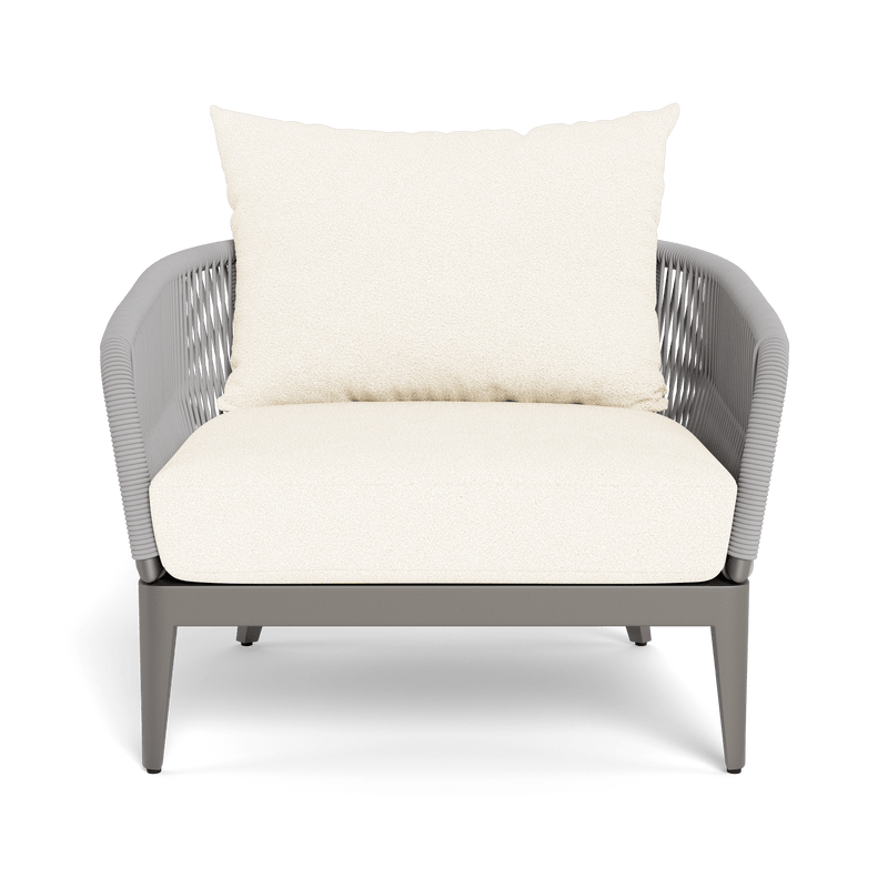 Hamilton Lounge Chair | Aluminum Taupe, Riviera Ivory, Rope Light Grey