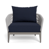 Hamilton Lounge Chair | Aluminum Taupe, Siesta Indigo, Rope Light Grey