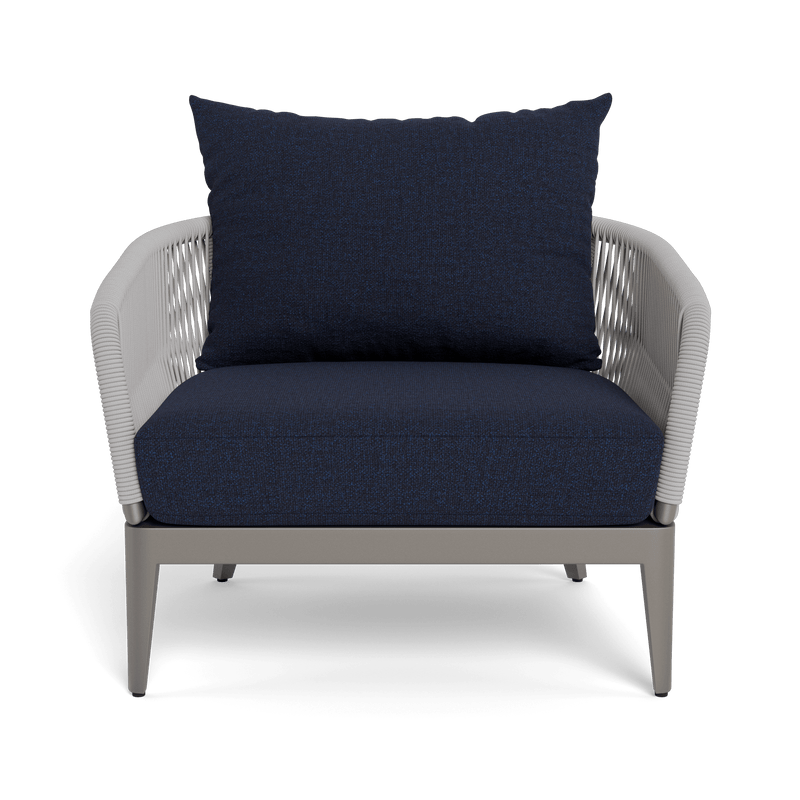 Hamilton Lounge Chair | Aluminum Taupe, Siesta Indigo, Rope Light Grey