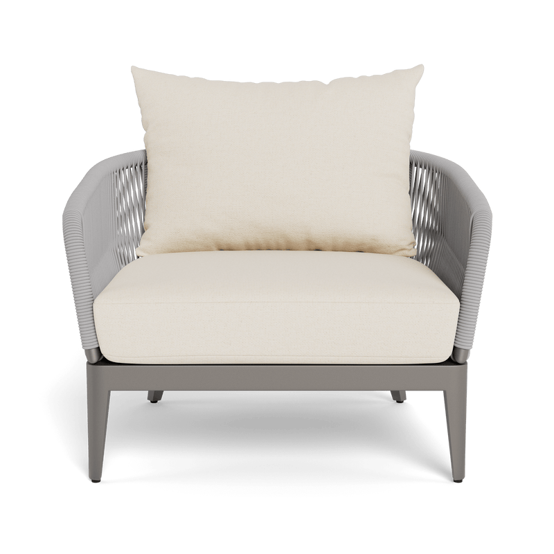 Hamilton Lounge Chair | Aluminum Taupe, Siesta Ivory, Rope Light Grey