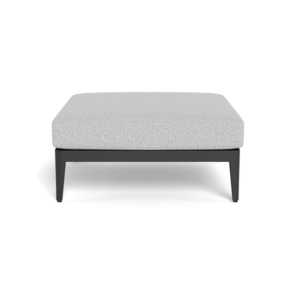 Hamilton Ottoman | Aluminum Asteroid, Copacabana Sand,