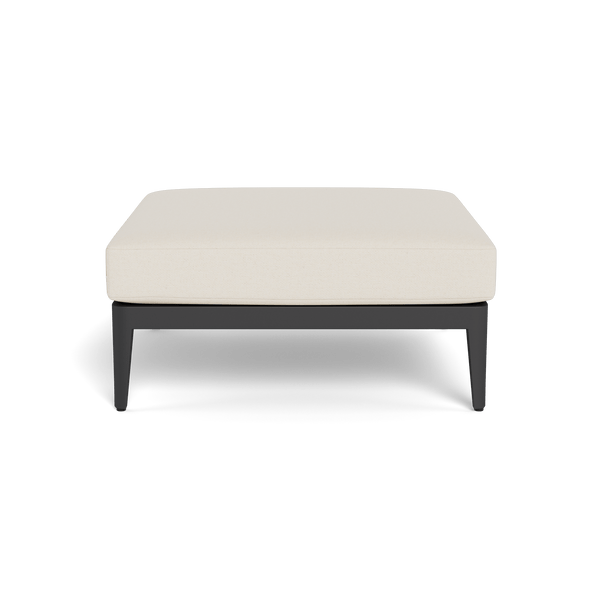 Hamilton Ottoman | Aluminum Asteroid, Siesta Ivory,