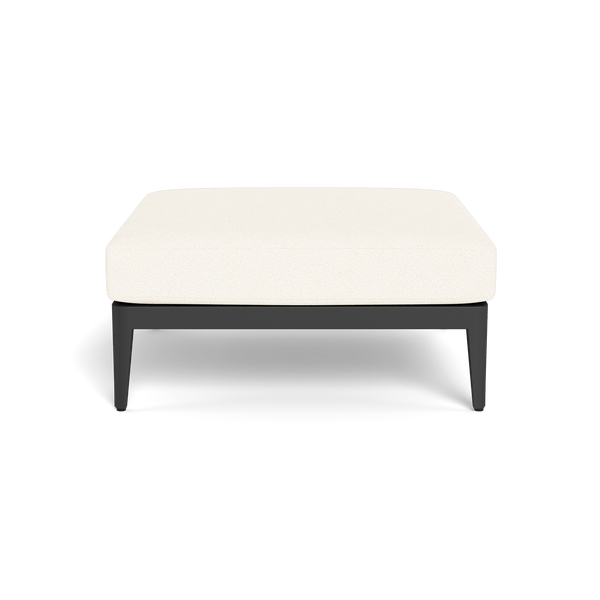 Hamilton Ottoman | Aluminum Asteroid, Riviera Ivory,