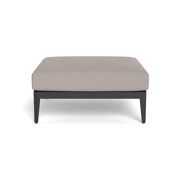 Hamilton Ottoman | Aluminum Asteroid, Riviera Stone,