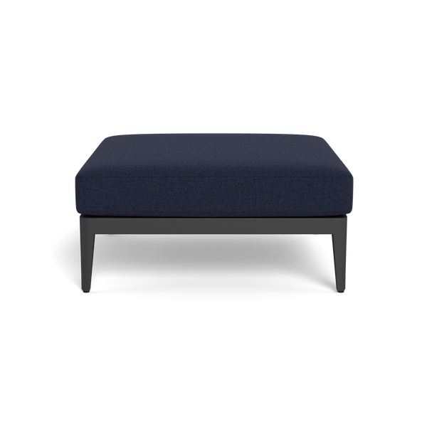 Hamilton Ottoman | Aluminum Asteroid, Siesta Indigo,