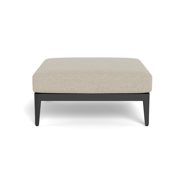 Hamilton Ottoman | Aluminum Asteroid, Siesta Taupe,