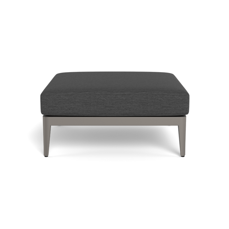 Hamilton Ottoman | Aluminum Taupe, Lisos Grafito,