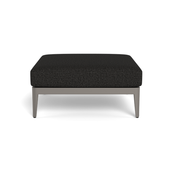 Hamilton Ottoman | Aluminum Taupe, Copacabana Midnight,