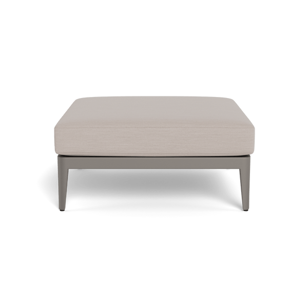 Hamilton Ottoman | Aluminum Taupe, Panama Marble,