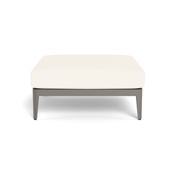 Hamilton Ottoman | Aluminum Taupe, Riviera Ivory,