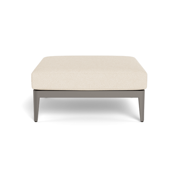 Hamilton Ottoman | Aluminum Taupe, Riviera Sand,