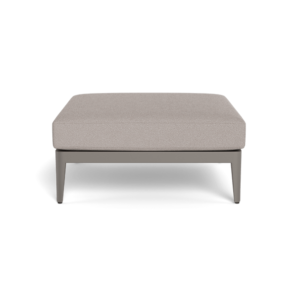 Hamilton Ottoman | Aluminum Taupe, Riviera Stone,