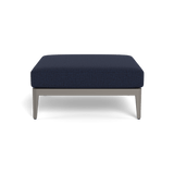 Hamilton Ottoman | Aluminum Taupe, Siesta Indigo,