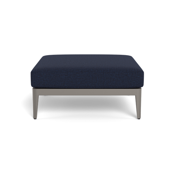 Hamilton Ottoman | Aluminum Taupe, Siesta Indigo,