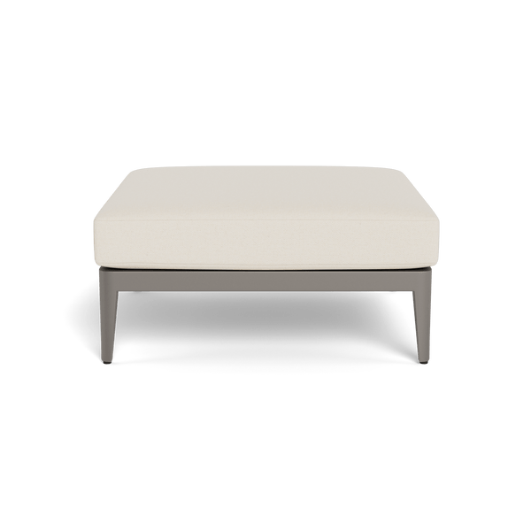 Hamilton Ottoman | Aluminum Taupe, Siesta Ivory,