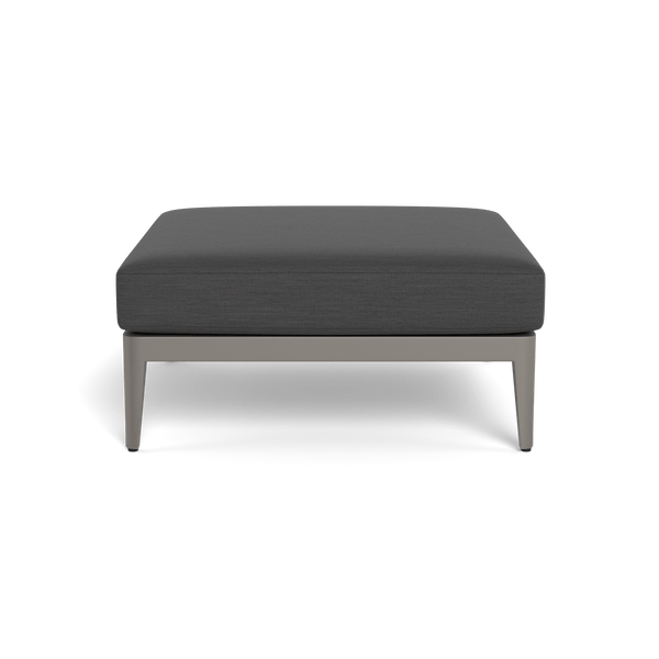 Hamilton Ottoman | Aluminum Taupe, Siesta Ivory,
