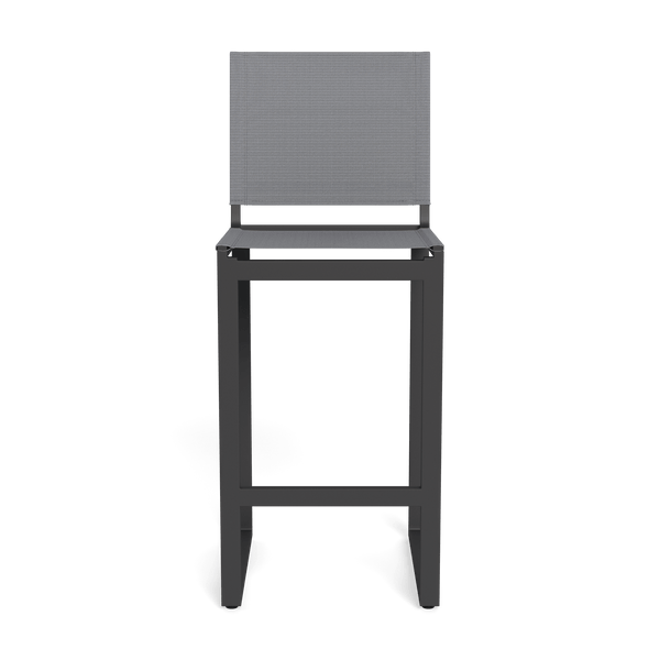 Hayman Armless Bar Stool | Aluminum Asteroid, Batyline Silver,