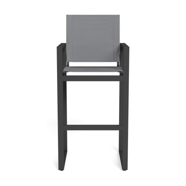 Hayman Bar Stool | Aluminum Asteroid, Batyline Silver,