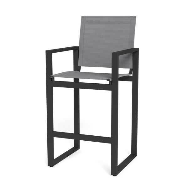 Hayman Counter Stool | Aluminum Asteroid, Batyline Silver,