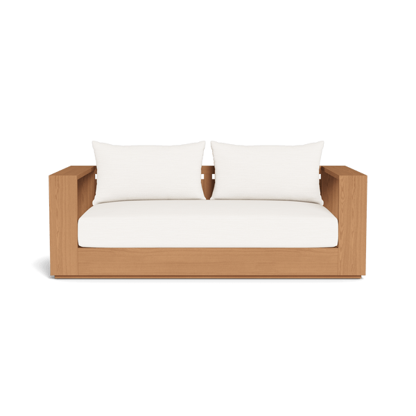 Hayman Teak 2 Seat Sofa | Teak Natural, Panama Blanco, Batyline White
