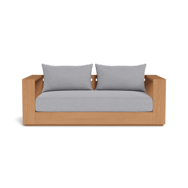 Hayman Teak 2 Seat Sofa | Teak Natural, Panama Cloud, Batyline White