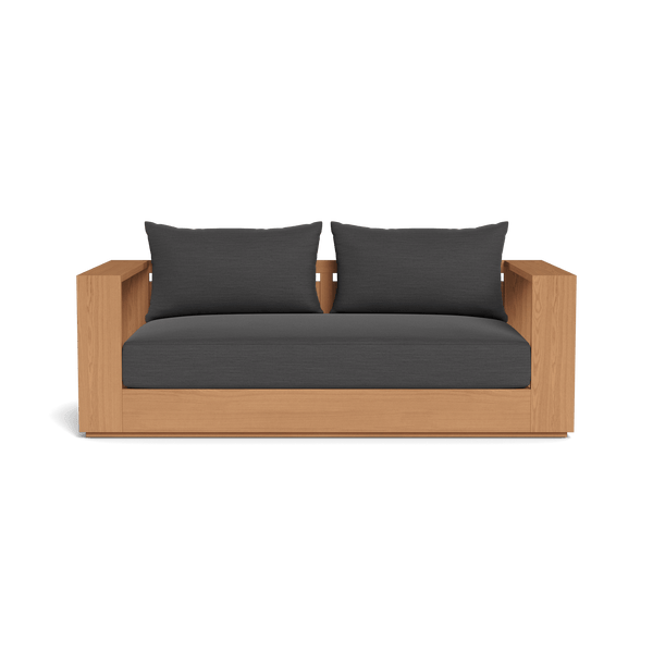 Hayman Teak 2 Seat Sofa | Teak Natural, Panama Grafito, Batyline White