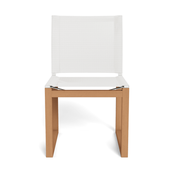 Hayman Teak Armless Dining Chair | Teak Natural, Batyline White,