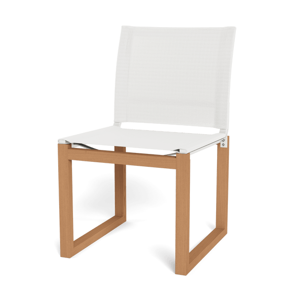 Hayman Teak Armless Dining Chair | Teak Natural, Batyline White,