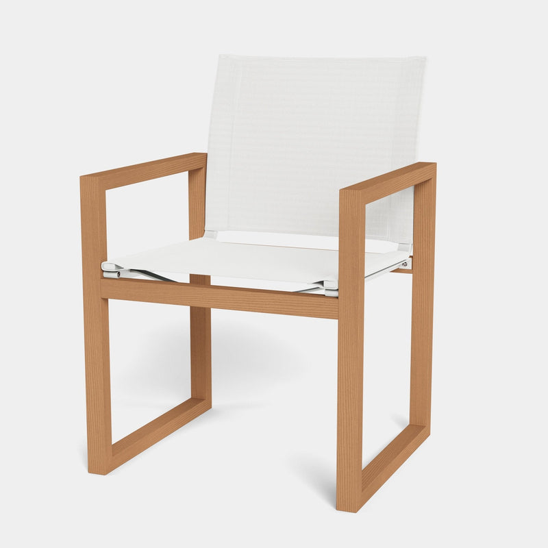 Hayman Teak Dining Chair | Teak Natural, Batyline White,