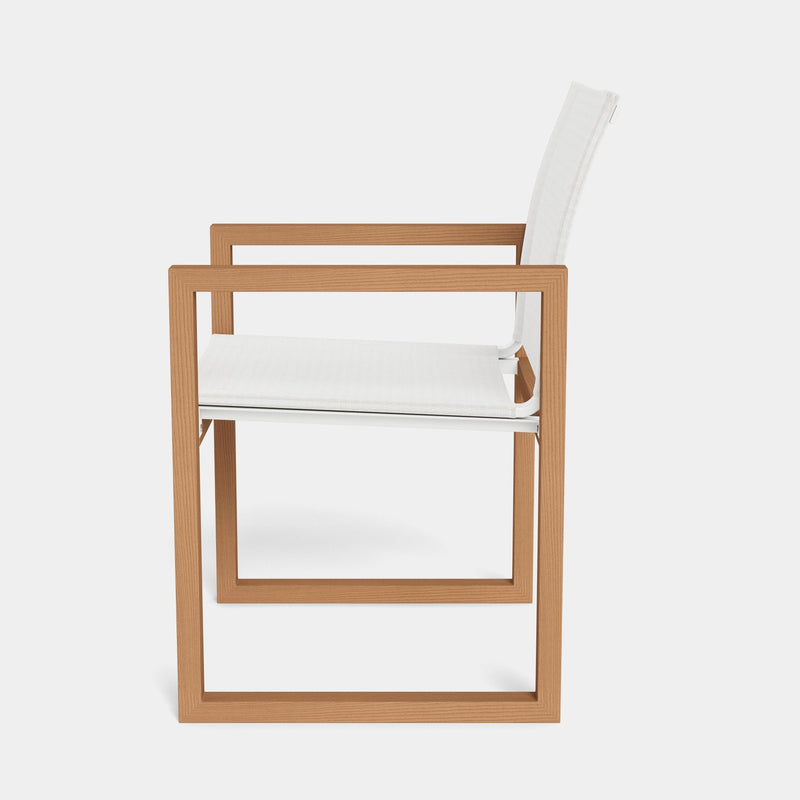 Hayman Teak Dining Chair | Teak Natural, Batyline White,