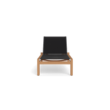 Hayman Teak Stacking Mesh Sun Lounge | Teak Natural, Batyline Black,