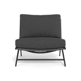Loop Easy Chair | Aluminum Asteroid, Lisos Grafito, Wicker Grey
