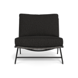 Loop Easy Chair | Aluminum Asteroid, Copacabana Midnight, Wicker Grey