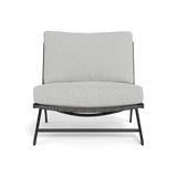 Loop Easy Chair | Aluminum Asteroid, Copacabana Sand, Wicker Grey