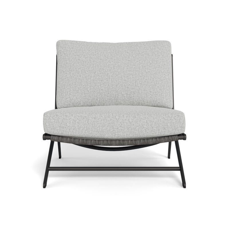Loop Easy Chair | Aluminum Asteroid, Copacabana Sand, Wicker Grey