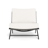 Loop Easy Chair | Aluminum Asteroid, Panama Blanco, Wicker Grey