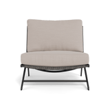 Loop Easy Chair | Aluminum Asteroid, Panama Marble, Wicker Grey
